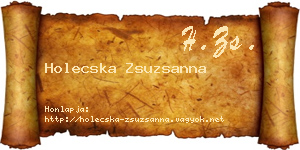 Holecska Zsuzsanna névjegykártya