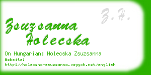 zsuzsanna holecska business card